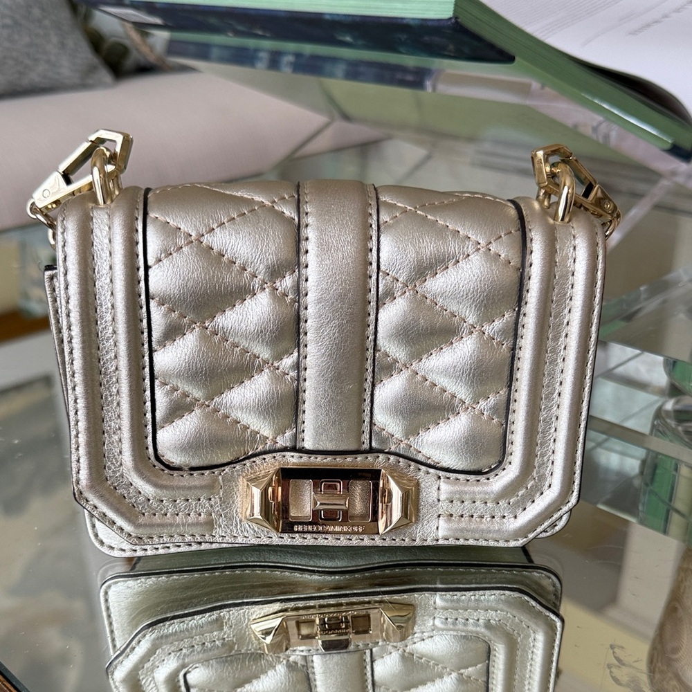 Quilted Metallic Shoulder Bag